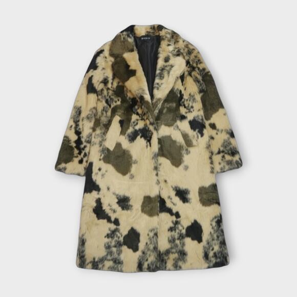 Relish Noless Faux Fur Long Coat Multicolor - Women’s Size M - Picture 2 of 7